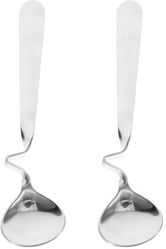 2Stück Kaffeelöffel Marmeladenlöffel,Edelstahl Teelöffel Dessertlöffel Mini Teaspoons Metall Mokkalöffel für Marmelade, Sirup und Melasse