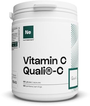 Nutrielement - Vitamine C Quali®C - 120 gélules - Qualité Pharmaceutique - Stress Oxydatif - Système Immunitaire - Réduit la fatigue | By Nutrimuscle