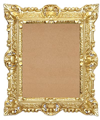 LIGUORO SHOP Cornice Rettangolare In Stile Barocco Veneziano Finto Vintage Shabby Chic cm 45x37 Per Foto Poster Stampe (Oro)