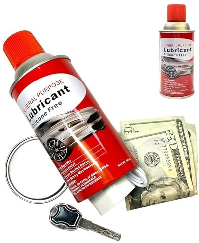 Escondite secreto ingenioso: en forma de spray lubricante de desviación! Disimula tus objetos de valor con nuestro elegante estuche secreto