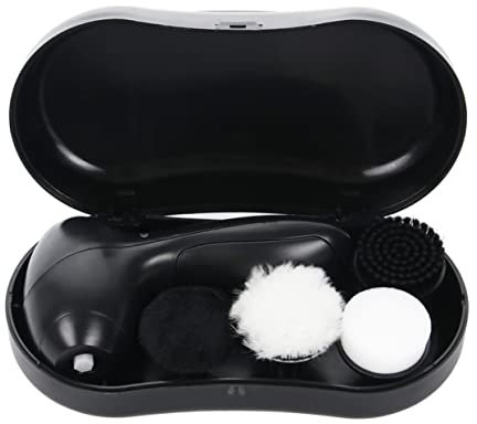 WATIIFUFU 1 Jeu Cireuse à Chaussures à Main Brosse à cirer Les Chaussures Kits de Nettoyage Nettoyeur Chaussure Shoe Cleaner nettoyant Chaussure Brosse cireuse Cuir Abdos Black