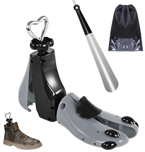 eachway Shoe Stretcher Women Men Professional Boot Stretcher Adjustable Width Length for Wide Feet (L (Wm's 11-14;men's 10-14) Grey1pcs)