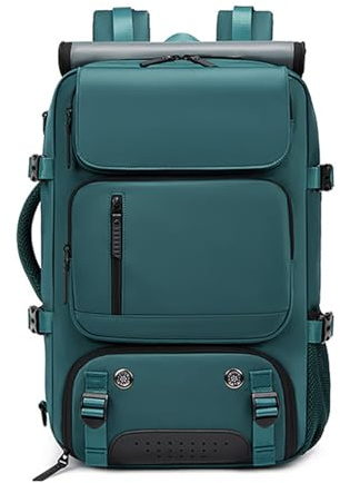 FANDARE Diebstahlschutz Aktentaschen Laptop Rucksack Damen Rolltop-Rucksack Umhängetasche Herrentasche mit USB Herren Daypacks Handtasche mit Schuhfach Schulrucksack Tagesrucksack Dunkelgrün