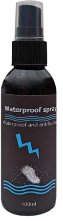 Uhngw Sko vattentät sprej, 100 ml skoskyddsspray vattentät och fläcksäker – regntät fläckbeständig medel för nylon sneaker läder kanvas tält utomhusutrustning, Svart, Refer to description