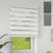 XMTECH Doppelrollo Klemmfix ohne Bohren Weiß 80x150 cm – Zebra Rollo lichtdurchlässig & verdunkelnd, Duo Rollo Klemmrollo für Fenster & Türen, modernes Seitenzugrollo Sonnenschutzrollo