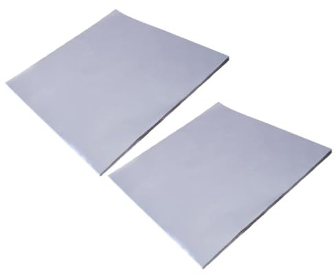 CTIRCHIU Feuilles D'aluminium Argentées Papier Sulfurisé Pratique et Sûr 50 Feuilles Protège des Résidus Taches D'huile pour Cuisson au Four pour Pains et Snacks
