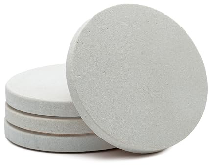 Thirstystone Natural Sandstone Coaster with Protective Cork Backing 4 Pack Eco-Friendly, Absorbent, Easily Wipes Clean