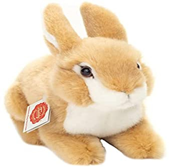 Teddy Hermann 93726 Hase sitzend beige 20 cm, Kuscheltier mit idealem Recyclinganteil (Füllmaterial)