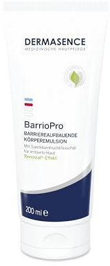 DERMASENCE BarrioPro Körperemulsion, 200 ml | Körperemulsion für irritierte Haut, mit Sanddornöl und Renovial®, stärkt die Hautbarriere, nicht fettend