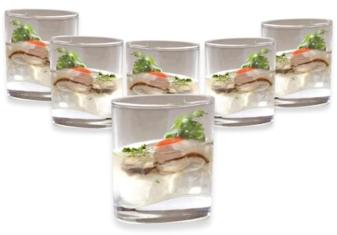 Lebrun Couverts – Ellipse Verrine - Boite De 6 Verrines – 9 cl – Verrines Ovale En Verre Pour Les Dégustations et Desserts