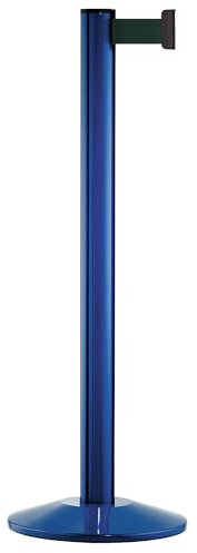 kaiserkraft | Gurtpfosten aus Aluminium | Pfosten blau | Auszug 2300 mm | Gurtfarbe Grün