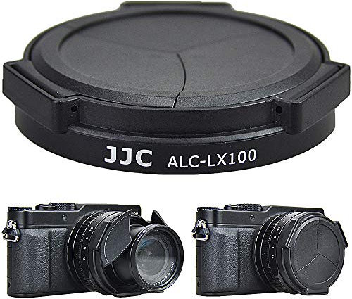 JJC Auto Open and Close Lens Cap for Panasonic DC-LX100II DMC-LX100, Leica D-LUX (Typ 109) D-LUX 7 D-LUX 8 Camera Replaces Panasonic DMW-LFAC1 - Black