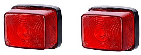 BUL BARS 2 luces laterales rojas de 12 V 24 V con certificado E, luz de posición, lado de coche, camión, coche, lámpara de luz trasera