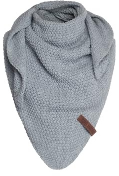 Knit Factory - Coco Trekantssjal Junior - Light Grey - 140x60 cm