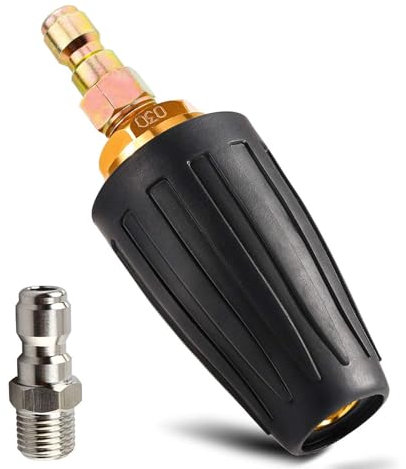 Pressure Washer Tips Turbo Nozzle Pressure Washer 3000 PSI Max Rotating Pressure Washer Nozzle with 2PCS 1/4'' Quick Connect for Cleaning Brick, Concrete, and Vinyl Surfaces