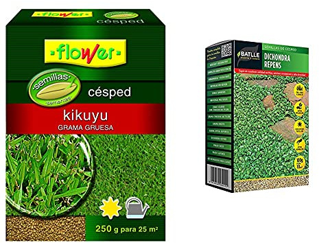 Flower 10793 10793-Semilla Kikuyo, 250 G, No Aplica, 10.3X3.7X14.5 Cm + Semillas De Césped Dichondra Repens 100G - Batlle