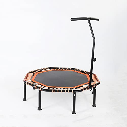 Fitness-Trampolin, 48 Cardio Trainer Übungs-Rebounder mit Verstellbarer Griffstange, max. Belastung 330 lbs