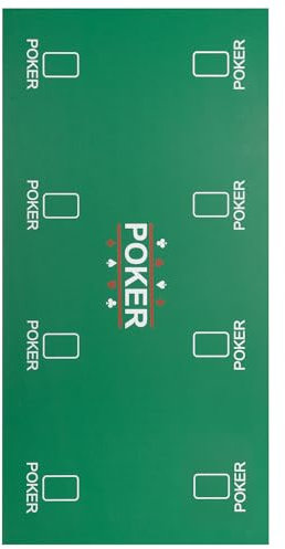 Sportime Billardtisch-Auflagematte Poker Roulette | Beidseitig Bedruckt, für Tische ab 6 ft | MDF-Konstruktion | Grün | Für Poker und Roulette Spiel, Auflage für Billardtisch