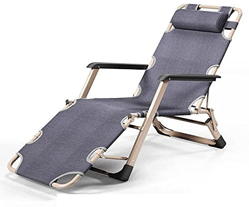 ANIFM Strandstuhl, Liegen Sie im Klappstuhl, Schwerelosigkeits-Sonnenstuhl, Tragbarer Garten-Loungesessel für den Außenbereich – Tiefgrau 2 kleine Überraschung Comfortable Anniversary