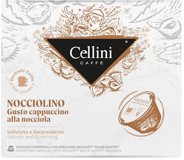 Caffè Cellini Compatible Capsules avec Nescafè Dolce Gusto* Nocciolino - 90pcs | Sweet and Amazing Taste