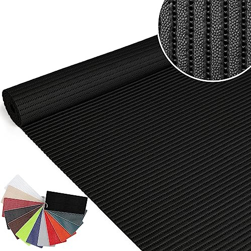 ANRO Badematte Weichschaummatte Bad- und Duschvorleger Antirutsch Badläufer Uni Schwarz 100x130cm