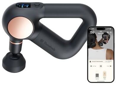 Theragun Sense Percussion Pistolet de massage personnel pour tissus profonds avec routine de respiration préchargée pour soulager le stress, la douleur et les douleurs musculaires-Noir