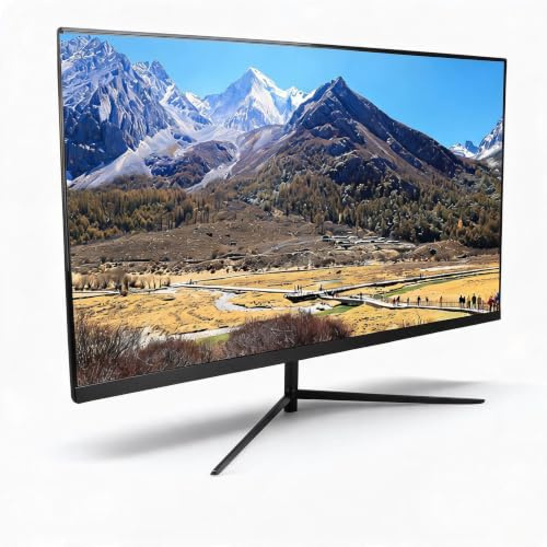 Monitor de Computadora de 27, Monitor de PC 16:10 1920 X 1080p 75 Hz con Interfaz VGA DC HDMI, Pantalla LCD de Escritorio para Vigilancia de Equipos Industriales (Enchufe Europeo)
