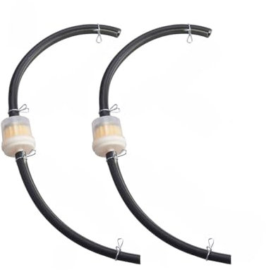 Adunsiaoto Linea Carburante Filtro Benzina, Kit Tubo Benzina E Tubo Carburante per Moto, Filtro in Linea Benzina Moto Universale, Filtri Gas in Linea Da 5 Mm, Filtro Carburante Rapido(Beige)