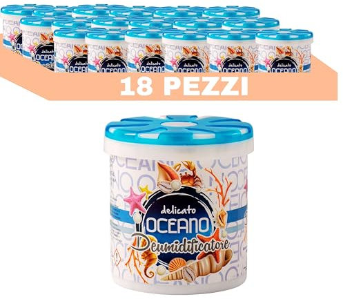 Deumidificatore Armadio Profumato Antimuffa e Assorbi Umidità 12x300ml, Ideale per Bagno, Casa e Ambienti con Muffa Stop (Oceano)