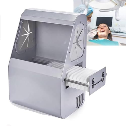LHQYA Staubdichter Sandstrahlschrank, Dentallabor-Staubbox, Mit 12V-LED-Licht, Streifen, Luftvolumen 250–260 M²/m, Rotationsgeschwindigkeit 2200 U/min, 2-Farben-Steuerschalter, Für Dentalarbeiten