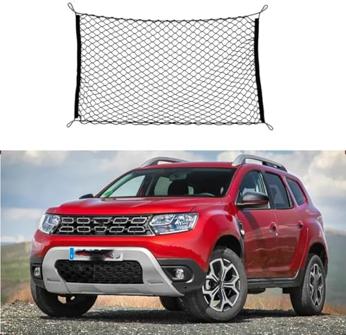 FENVY Filet de Rangement Coffre de Voiture pour Duster HM 2018-2022,Rangement de Bagages de Coffre de Voiture Organisateur de Chargement Filet