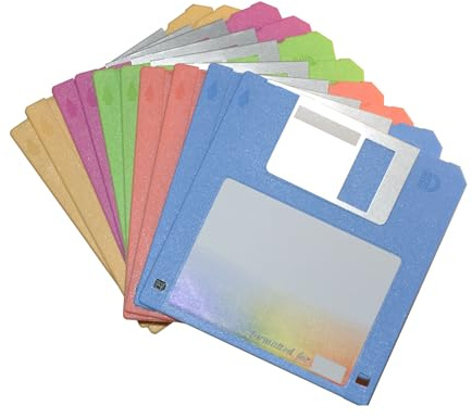 YEY Floppy Disk - 3.5 1.44Mbps Floppy Disks for Data Storage(10-Pack)(Disk Colours are Issued at Random