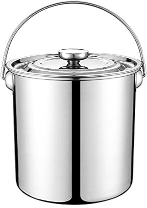GUHPZA Olla de Acero Inoxidable 304, Olla con asa, Olla Grande y Profunda de Acero Inoxidable con Tapa, 30 x 30 cm (20 l)