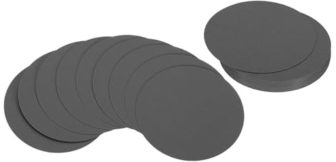 PATIKIL 5 Zoll Kreiskartenkarton, 36 Stück runde Formausschnitte Papier dickes Kartonuntersetzer für DIY Bastelprojekte Klassenzimmer Pinnwanddekoration, Schwarz