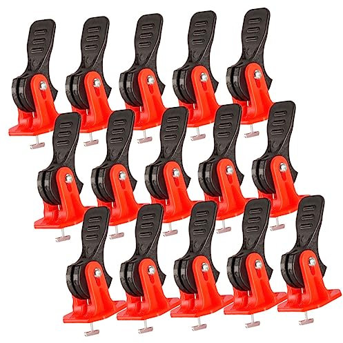 WHAMVOX 50pcs T-Shape Tile Leveling System with Replaceable Pins Floor and Wall Tile Leveler Tool Kit Self-Leveling Spacers for Flooring and Grout Installation