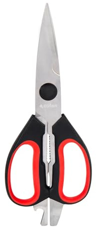 Cofan Forbici da cucina multiuso | Forbici in acciaio inossidabile | Manico antiscivolo | Forbici multifunzione smontabili | Lunghezza: 21,5 cm | Perfette per trinciare carne, tagliare e aprire