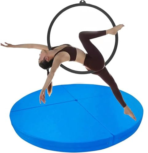 PRMTYUP Dicke Crashmatte, Faltbares Crashpad Für Stripper-Stangen, Sicherheitsmatte Aus Rundem Schaumstoff Für Pole Dance, Für Tanzstudios/Bars/Zuhause/Fitnessstudios,C,150 * 3cm