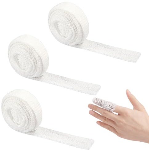 3 Pcs Schlauchverband,Netzschlauchverband,Netzverband 1.5cm*2m Elastischer Verband Netzschlauchverband Netzverband Bequem, Atmungsaktiv, Sanft Und Hautfreundlich Geeignet Für Finger Und Zehen