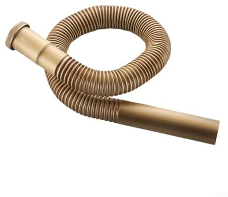 Messing flexible Spüle Ablaufschlauch Siphon, Messingschlauch Siphon flexible Spüle Kanalisation Bad Küche Waschbecken Wasserleitung, für Spülen, Badewanne, Waschbecken