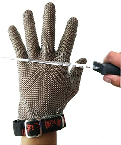 Cut Resistant Gloves, Metal Cut-resistant Gloves,Mechanics Stainless Steel Chain Mail Gloves,Safety Work Gloves For Both Left And Right Hands