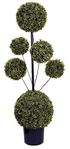 Artificial Six Sphere Boxwood Topiary Tree