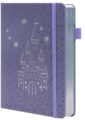 TIEFOSSI Carnet à Pointillés pour Femmes et Hommes, Carnet A5 à Couverture Rigide en Cuir PU avec Grille à Pointillés pour Journal Intim, Papier Épais 160 g/m², 192 Pages Numérotées