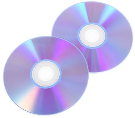DIYEAH Discos CD-r Vírgenes De Audio Grabables 2 Unidades para Música y Grabación Telefónica, Compatibles DVD, Alta Capacidad para Uso Profesional y Doméstico, Color Transparente