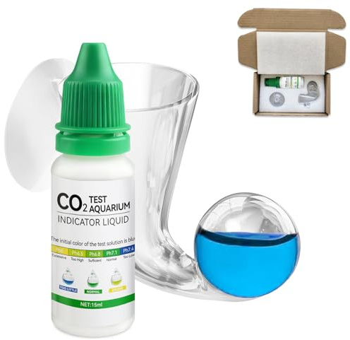 Kit completo per acquario di CO2, test CO2, con soluzione indicatore da 15 ml, kit completo per un monitoraggio preciso degli acquari d'acqua dolce