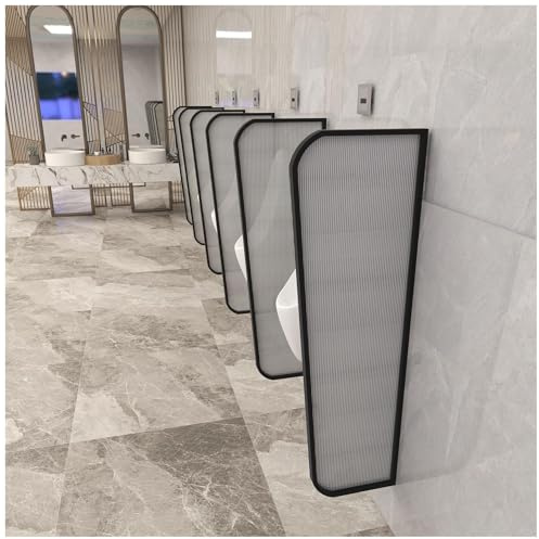 Urinaltrennwand Aus Gehärtetem Glas, Schwarze Urinaltrennwand Aus Gehärtetem Glas, Sichtschutzwände für Öffentliche Toiletten, Wasserdichte Sichtschutzwand für Herrenurinale In Hotels, Schul