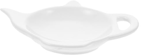 VICASKY Ceramic Teabag Tray Large White Teabag Holder for Tea Accessories and Used Tea Bags