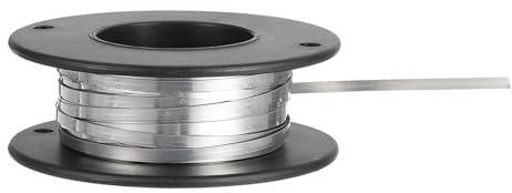 QUARKZMAN Alambre Plano De Calentamiento De Nicromo 33 Pies (10m) X0.1mm X2mm Alambre De Alta Temperatura Para Elementos De Calentamiento Manualidades DIY Negro Y Plateado
