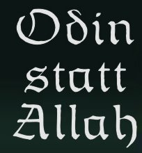 Odin statt Allah - Aufkleber für Auto/Autoaufkleber | grau-silber