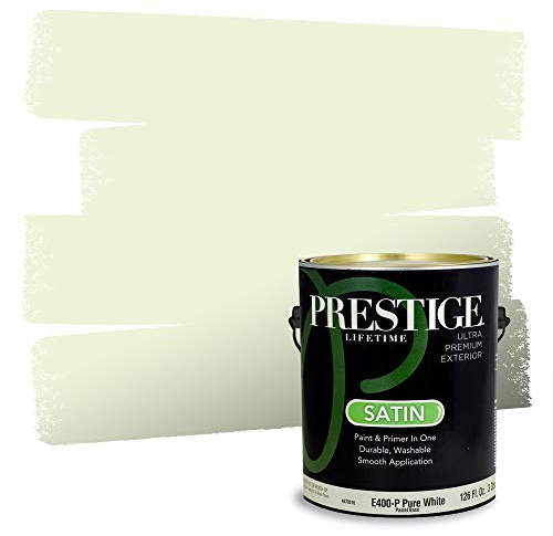 PRESTIGE Exterior Paint and Primer in One, Cut Melon, Satin, 1 Gallon