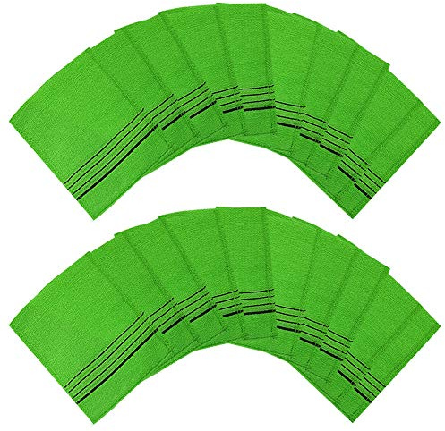Genuine Corean Exfoliating Bath - Set de 20 piezas de 14 cm x 15 cm (5,5 x 5,9 pulgadas), verde por Zombie Workers